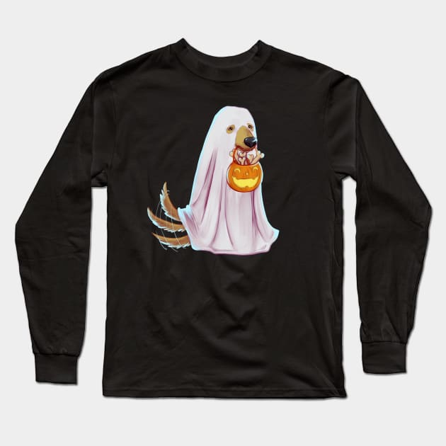 Spoopy Doge Long Sleeve T-Shirt by mcbenik